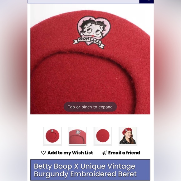 Unique Vintage Betty Boop Beret. - Picture 5 of 10